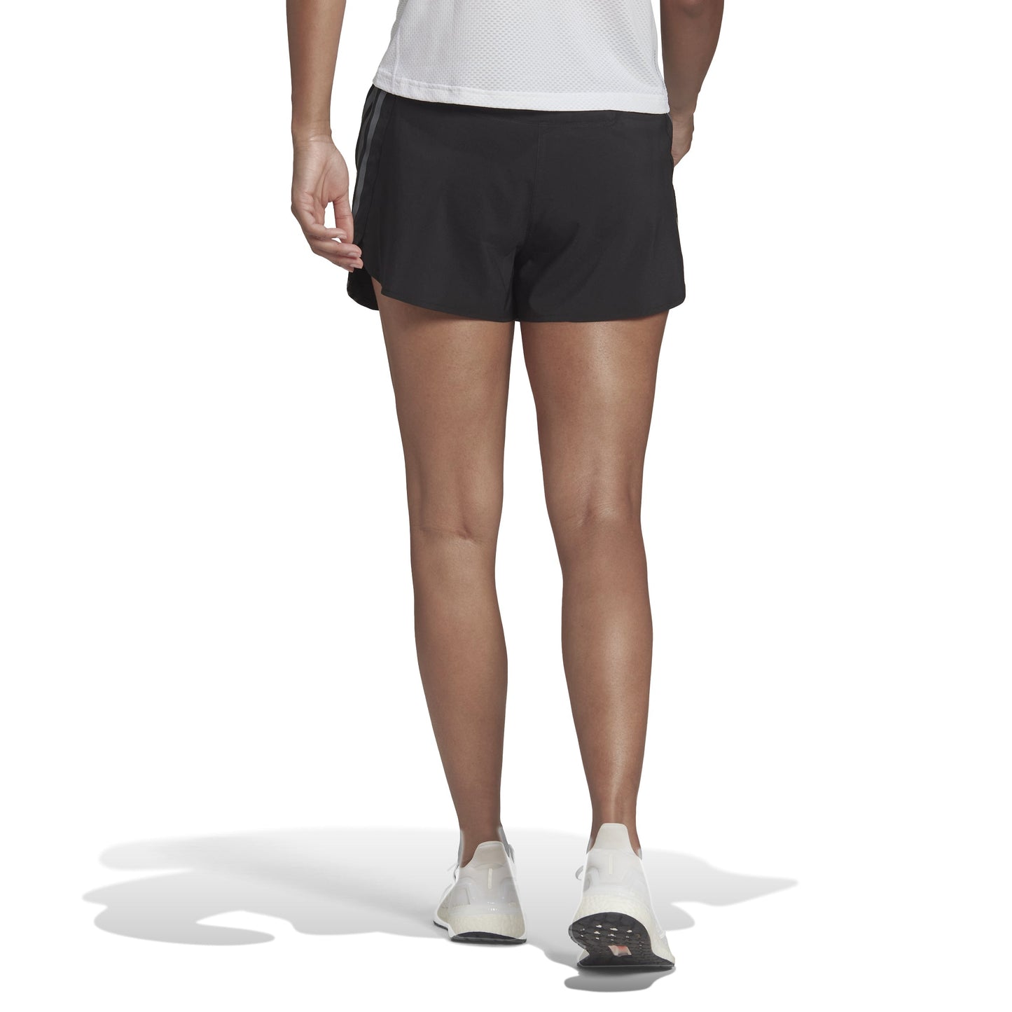 Run Icons 3 Stripes Running Short 4" - Women's