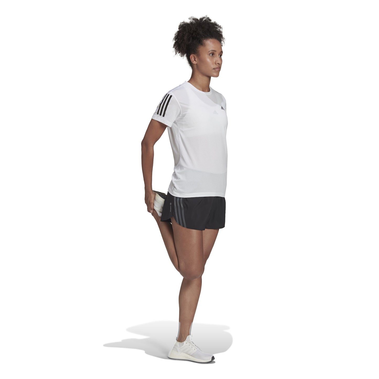 Run Icons 3 Stripes Running Short 4" - Women's