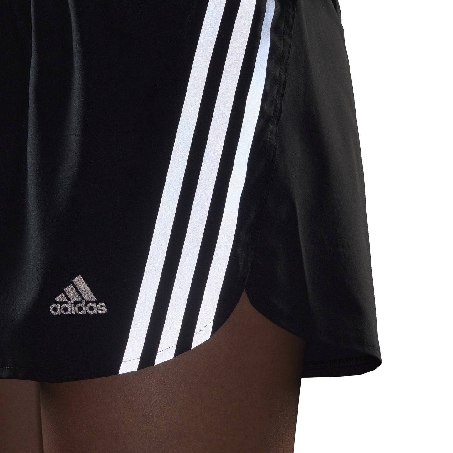 Run Icons 3 Stripes Running Short 4" - Women's
