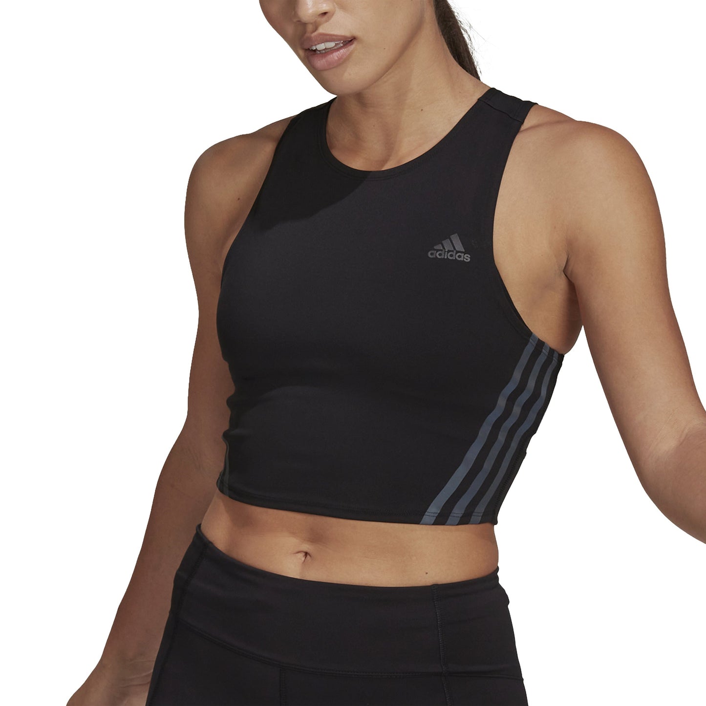 3-Stripes Cooler Running Crop Top - Women's