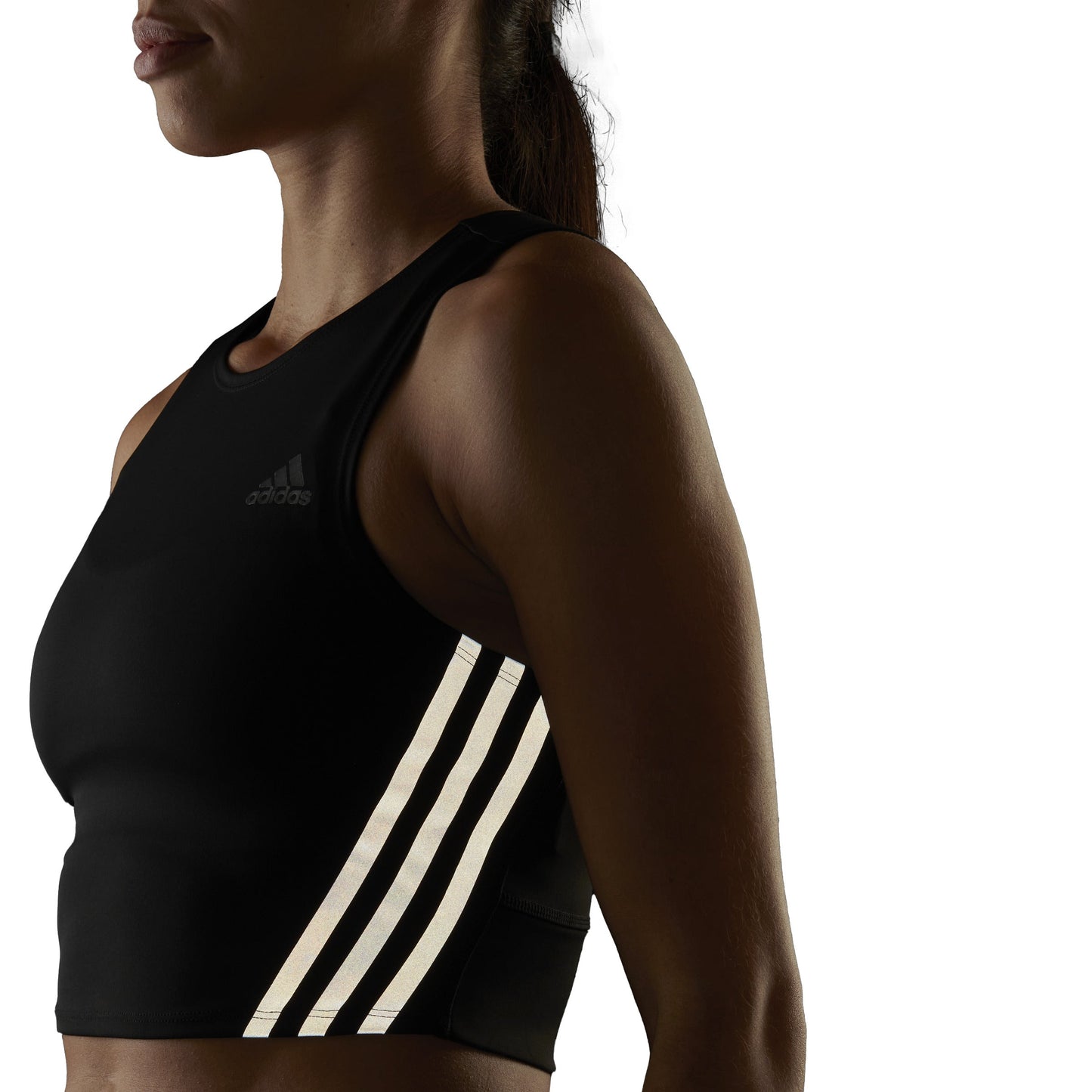 3-Stripes Cooler Running Crop Top - Women's